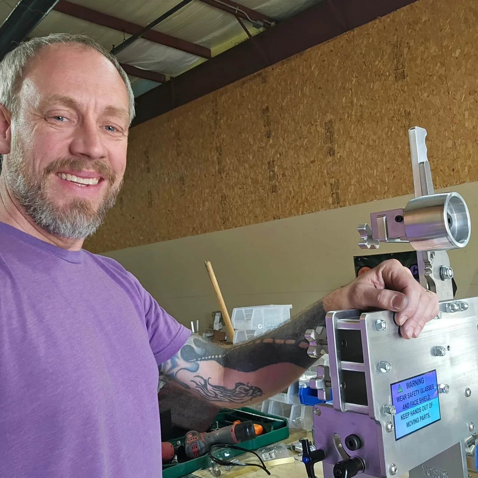 Rich Linville in the Torus CNC shop